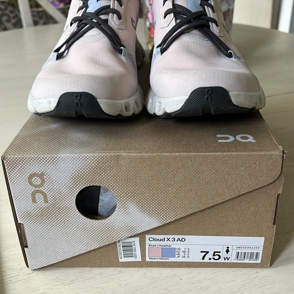 ON Cloud X 3 AD in Shell/Heather size 7.5 - Picture 2 of 12